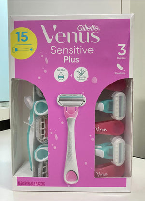 Gillette Venus Sensitive Plus Disposable Razor Pink
