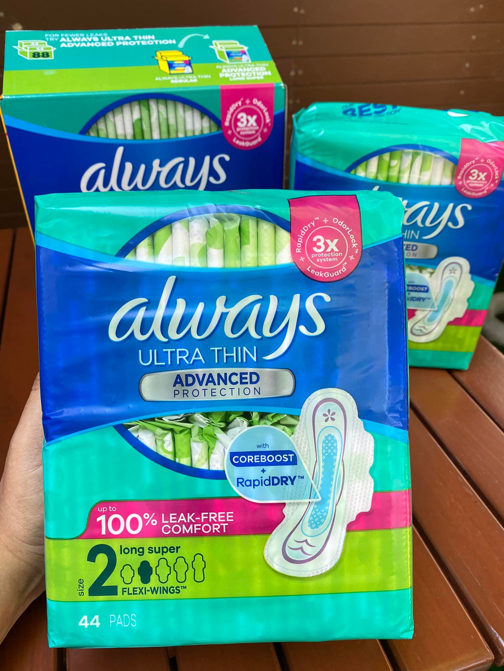 Always Ultra Thin pads long Day - Green