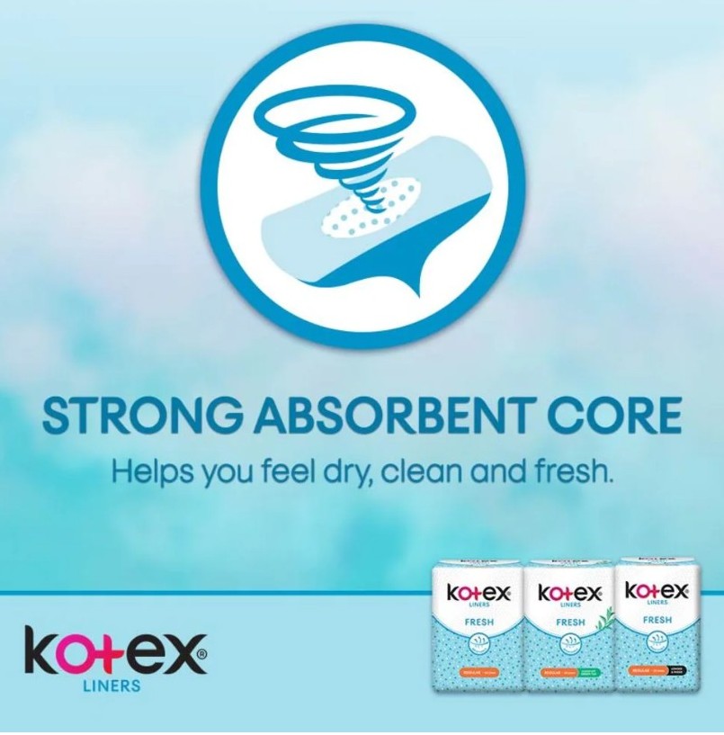 KOTEX Fresh daily Liner- နေ့စဉ်သုံး -  Longer & Wider- Unscented 32s